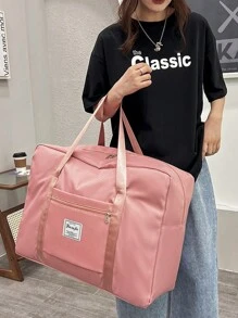 1 Pc Large Capacity Folding Luggage Storage Bag Suitcase Travel Waterproof Pouch Handbag Shoulder Bag Organizer Tote Bag,Three Sizes,Medium, Large And Extra Large,Summer Travel Essentials Bag For School School Accessories School Stuff