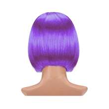 Perucă sintetică pentru studenți, culoare BOB0, perucă cu cap bob scurt, multicoloră, pentru costum de rol, perucă de petrecere zilnică, potrivită pentru femei și fete, consumabile de petrecere, îmbrăcată, perucă scurtă pentru studenți, en-gros din fabrică - Multicolor - Vizualizare 21