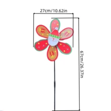 Gran juguete molino de viento de doble capa para exteriores, decoración de jardín, escenario de parque, área escénica, boda, publicidad, eventos, festivales y regalos - Multicolor - Ver 4