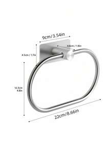 1pc Bathroom Towel Ring Holder Towel Storage Rack, No-Drill Wall Mount For Washroom