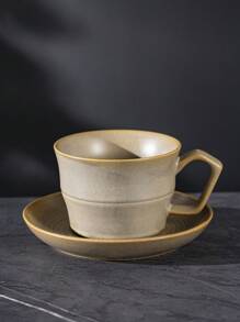 1pc Marbling Latte Art Coffee Cup, Style Ceramic Mug, Suitable For Home And Office Use, Easy To Clean, Ideal For Holiday Gifts To Classmates And Colleagues Back To School