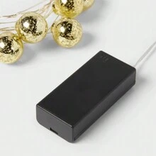 30ct LED Faux Mercury Glass Christmas Indoor Globe String Lights Warm White Gold Wire - Wondershop™ - 金色 - 查看 4