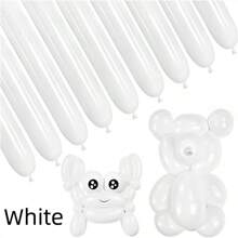 10/20/30/50/100pcs Mixed Color Magic Thickened Long Strip Balloon, Chrome Twist Latex Balloons , Pastel Color Latex Balloons For Balloon Arch, Metallic Gold/Silver/Blue/Green/Purple/Red/Pink/Orange/ White Modelling Balloon Kit For Creative Fun,Perfect For Birthday Parties, Weddings, Clown Decorations And Christmas