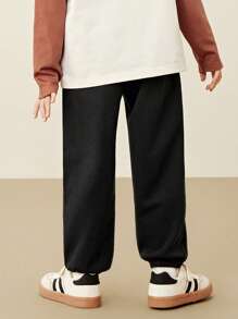 mini bala 男童可调节保暖内衬保暖裤 2024 年冬季新品 - 黑色 - 查看 2