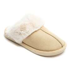 Casual Versatile Plush Lined Warm Slippers For Winter - Beige - View 2