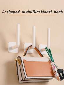 1/2/4pcs Wall Mount Hat Racks, Baseball Cap Holder- Plastic Hat Organizer With Adhesive Hooks, No Drill Needed, Kitchen Storage Hook, Wall-Mounted Multifunctional Hook For Coats, Towels, Bags, Keys, Ideal For Doors, Closets, Bedrooms, Offices - Multicolor - View 6