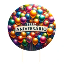 Sublimated Happy Birthday Cylinder Cover Kit + Party Panel 1.5 - Nhiều màu - Xem 5