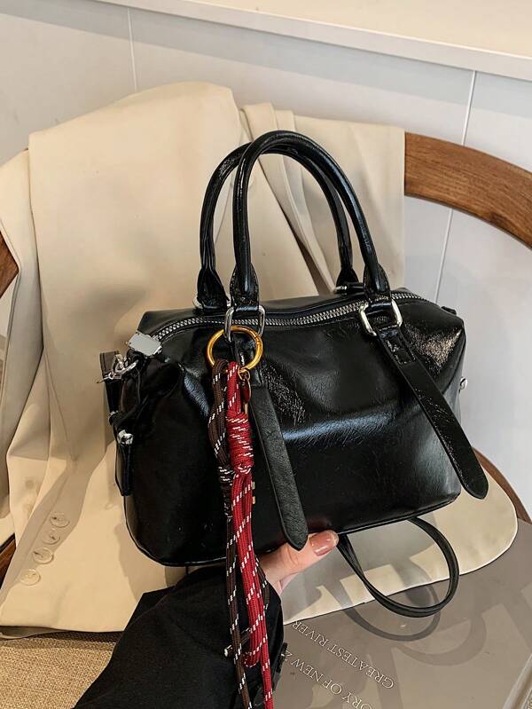 Lingge Chain Bag Women's Large Capacity New Versatile Casual Shoulder Crossbody Bag Commuter Tote Bag
