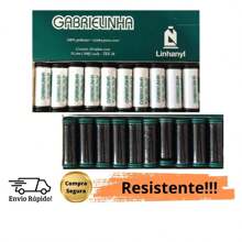 Gabrielinha Coser Sewing Thread - Box With 10 Tubes 110 Jd White And Black Linhanyl - Black - View 1