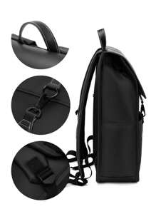 1pc Black Fashion Backpack For Men, High-End Business Commuting Laptop Bag With Waterproof Design And 15.6" Laptop Compartment Christmas Gifts Christmas Gifts Fall Winter Travel Holiday Practical Student Thanksgiving Computer Sports Bag Funny Gifts Vacation Hiking Large Capacity Multi-Functional Outdoor Portable Fashion Casual Hip Bag Valentine's Day Black Bag School Bag Stickers Summer Back To School Beach Laptop Case The Sporty Life Bag Pack Backpacks Travel Must Haves Large Bag Spring