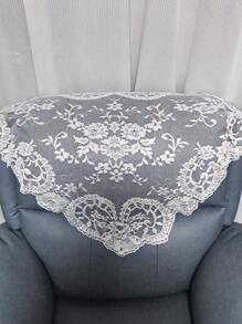 1 pezzo di tessuto decorativo in pizzo bianco di dimensioni 120cm*58cm, adatto per accessori di cappelleria, paralumi, tovaglie, abiti, accessori per indumenti