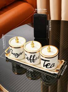 4pcs/Set Plastic Multi-Purpose Storage Jars Containers For Grains, Candies, Cookies, Bread, Suitable For Outdoor, Wedding, Party, Gift, Birthday, Christmas