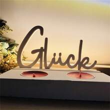 Molde de Silicone da Letra Gluck para Artesanato DIY de Gesso, Concreto e Resina - Ferramenta de Fundição Durável e de Alta Qualidade