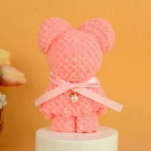 1 pieza Toalla con forma de oso de peluche creativa, decoración con cinta de perlas, regalo para cumpleaños, decoración de fiesta de vacaciones, regalo de festival - Multicolor - Ver 14
