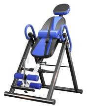 Foldable Gravity Inversion Table Home Fitness Indoor Back Spine Exercise Relief - Blue - View 1