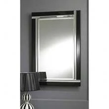 Chic Concept Large Modern Art Deco Rectangular Bevelled Glass Wall Mirrors - Black, 120 X 80 Cm - 120 X 80 cm - View 2