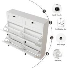 Shoe Cabinets - White - View 3