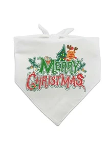 1 件圣诞宠物围兜、狗头巾、狗围巾、圣诞主题宠物围巾 - 彩色 - 查看 11