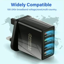 4 Multi-Port Fast Quick Charge USB Hub Mains Wall Charger Plug Adapter Phone NEW - Multicolor - View 8