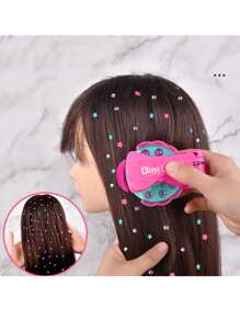 1 dụng cụ làm tóc bằng nhựa màu hồng đơn giản - Nhiều màu - Xem 4