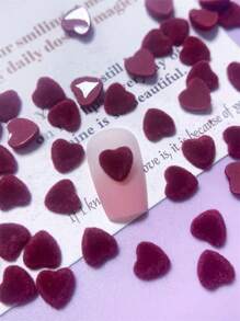 30 miếng trang trí móng tay 3D, họa tiết nhung, hình trái tim, hình trái tim, đỏ tía, màu be, đen, thích hợp để tạo nghệ thuật làm móng, mùa thu và mùa đông, phong cách dễ thương, phụ kiện trang trí tự làm, bóng, phù hợp với móng tay mờ, móng tay dài, móng tay ngắn, móng tay hạnh nhân, mảnh móng tay ba lê, móng tay nhọn kiểu Pháp đều phù hợp, thích hợp cho năm mới, ngày lễ tình nhân, hẹn hò, nhiều dịp khác nhau - Nhiều màu - Xem 3