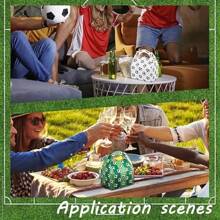 10 件足球派对礼品盒 - 2 种颜色，带手柄的纸板糖果和饼干礼品盒，适用于生日和节日装饰，足球主题派对用品 - 綠色+白色 - 查看 5