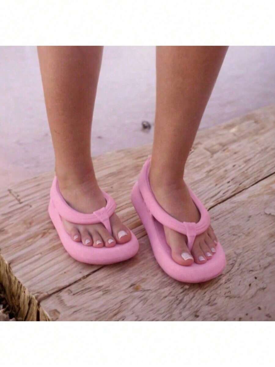 Flip Flop Cloud Rear New Release Light And Comfortable 34 To 40 Jessi Shoes - 淺粉色 - 查看 1