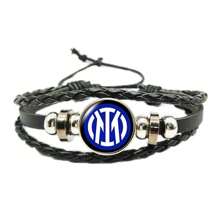 1 chiếc vòng tay dây da dệt thủ công cổ điển có logo câu lạc bộ Liên đoàn Châu Âu & mặt đá quý, phụ kiện dành cho người hâm mộ bóng đá, quà tặng tốt nhất - Nhiều màu - Xem 11