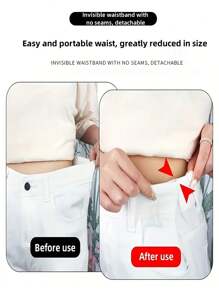 4 Stücke/Set unsichtbare Taillenstraffende Metallklippknöpfe, einstellbare Knopfverschlüsse für Jeans und Kleidung, nagelfrei leicht zu benutzen, geeignet zum Befestigen von Manschetten, Längen von Oberteilen, Schals und Kragen - mehrfarbig - Übersicht 5