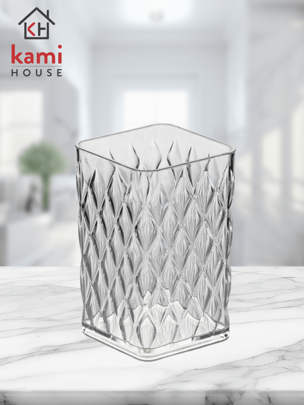 Porta Escova Transparente Incolor Glamour - Plasútil