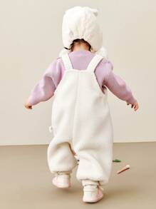 mini bala Young Girls Cute Baby Thermal Lined Overalls 2024 Fall/Winter Collection