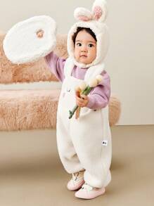 mini bala Young Girls Cute Baby Thermal Lined Overalls 2024 Fall/Winter Collection
