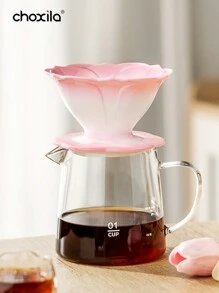 choxila 1pc Ceramic Lotus Flower Shaped Coffee Filter Cup, Suitable For V01 Filter Paper, Essential For Back To School Season - Lotus Ceramic Filter Cup - View 6