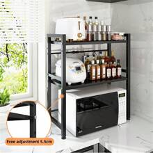 Microwave Oven Rack, Adjustable Kitchen Counter Space Saver Stand For Appliances, Multi-Functional Rack For Rice Cooker, Oven - Multicolor - View 9