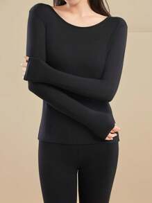 CXYIN 1 Juego de ropa interior térmica suave y cómoda para mujer, resistente a las pelusas, traje de ropa interior térmica para primavera/otoño