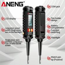 ANENG ANENG A3010 4000 Counts Pen-Type Multimeter True- Backlight Multi Meter Digital Auto Range Tester LCD Electrician Tools