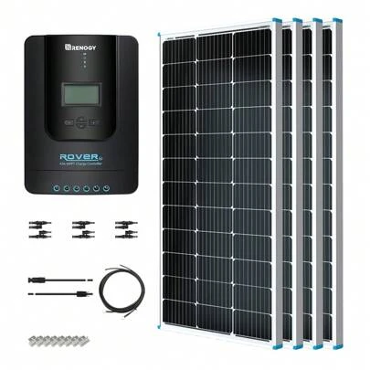 RENOGY 400W 12V Monocrystalline Solar Starter Kit - 4x100W Panels, 40A MPPT Charge Controller - For RV, Marine, Off-Grid