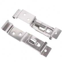 2 PCS Rectangular Car License Plate Spring Loaded Stainless Steel Bracket Cars Frame Holder Clamps Trailer Number Plate Clips - one-size - View 4
