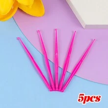 5/10pcs Plastic Colorful Small Crochet Hooks, Rainbow Rubber Band Weaving Accessories, Crochet Bracelet Weaving Hooks, Holiday & Daily DIY Craft Tools