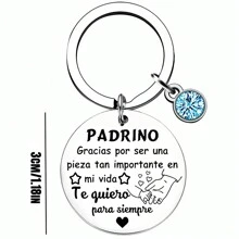 Llavero de acero inoxidable con rhinestones, regalo de llavero para padrinos, llavero para padrinos, llavero único y creativo, regalo de cumpleaños y Año Nuevo