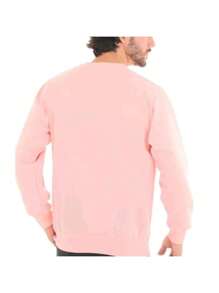 Unisex Round Neck Sweatshirt Hoodie Crew Neck Various Colors - Hot Pink - View 2