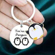 1 móc khóa chim cánh cụt hoạt hình "You Are My Penguin", lý tưởng cho bạn trai, đối tác hoặc gia đình, túi đựng phụ kiện ô tô ngày lễ tình nhân, ba lô cho trường học, phụ kiện Halloween Y2k dễ thương, ý tưởng quà tặng Giáng sinh cho Ngày nhà giáo - Bạc - Xem 12