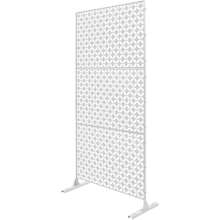 CNCEST Outdoor Privacy Screen, 190cm*90cm Metal Decoative Privacy Screen Panel Freestanding, Privacy Fence Panels For Outside Patio Garden Backyard (Coin, Black/White ) - White - View 2
