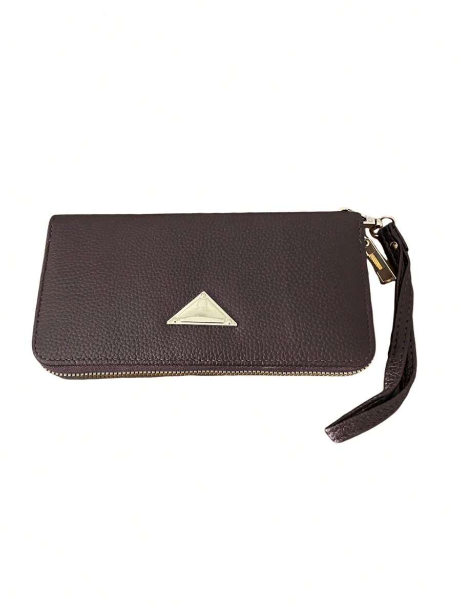 Women's Wallet With Zipper Hand Strap Small Wallet - 咖啡棕 - 查看 1