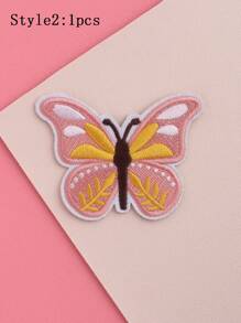 Bộ 3 miếng vá thêu hình động vật hoạt hình và bướm, thiết kế độc đáo cho quần áo và phụ kiện tự làm - Mũ, quần jean, váy, họa tiết thêu dễ thương - Nhiều màu - Xem 3