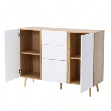 Sideboard Buffet Cabinet With 3 Drawers And 2 Doors 47.24"Buffet Cabinet With Adjustable Shelves For For Living Room Dining Room Hallway Kitchen