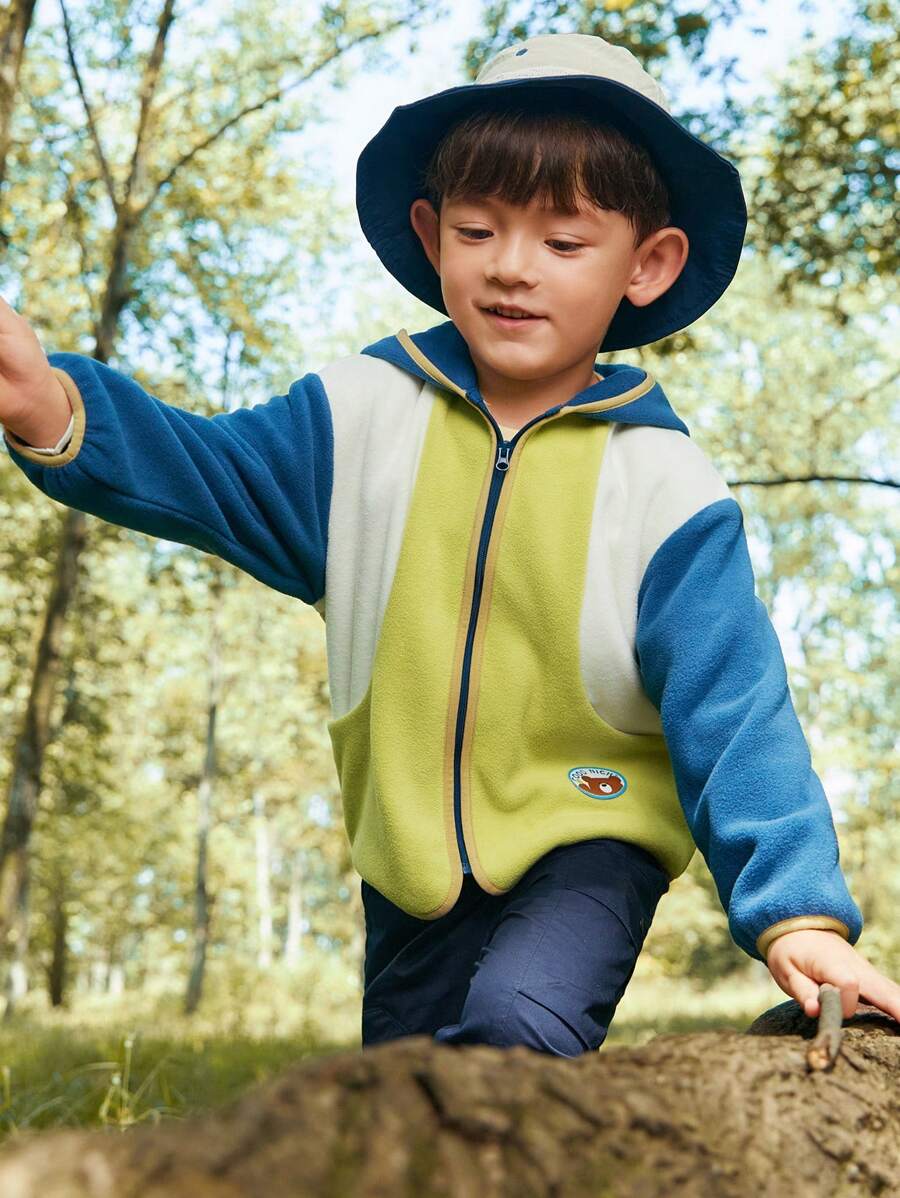 Balabala Boys' And Girls' Anti-Static Fleece Jacket 2024 Spring/Autumn - Teal - View 1