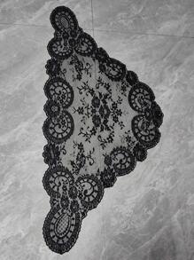 1 pezzo di merletto nero di dimensioni 120cm*58cm, bordatura decorativa per abbigliamento, copricapo, paralumi, tovaglie, orlo di abiti