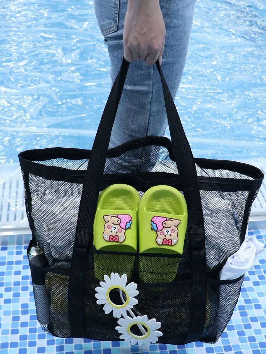 Túi lưới đi biển, Túi đựng đồ vệ sinh cá nhân du lịch di động, Túi tote tắm dung tích lớn giải trí ngoài trời, Túi lưới bơi đi biển, Túi xách đeo vai Túi đựng mỹ phẩm Đồ trang điểm Tổ chức trang điểm Phụ kiện du lịch Túi đựng cọ Hộp đựng đồ trang điểm Đồ dùng du lịch Đồ dùng thiết yếu khi đi du lịch Phụ kiện nữ Đồ dùng khi đi du lịch Kỳ nghỉ đại học Du ngoạn Đồ dùng thiết yếu cho kỳ nghỉ hè Túi đựng đồ vệ sinh cá nhân cho nữ Túi đựng đồ vệ sinh cá nhân Túi đựng đồ vệ sinh cá nhân Phòng tắm Đồ dùng học tập Ký túc xá Mùa đông - màu đen - Xem 1