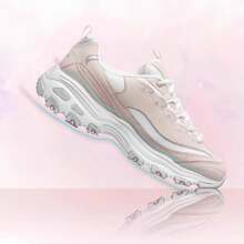 Skechers Giày thể thao đế dày D'LITES cổ điển, chống sốc, thường ngày - Hồng - Xem 3